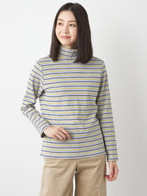 マルチボーダー起毛プルオーバー