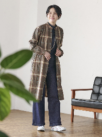 オータムビックチェックブラウス