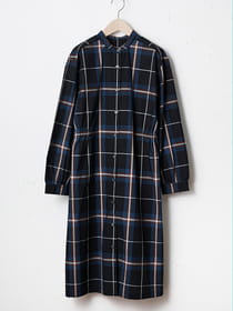 オータムビックチェックブラウス