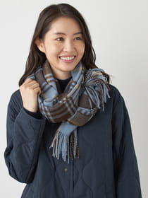 ソフトタッチチェックストール