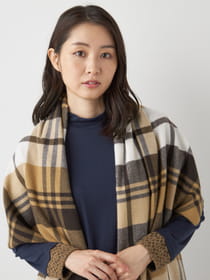 ソフトタッチチェックストール