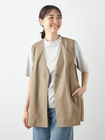 【3buy40%OFF！対象商品】リネンブレンドベスト