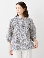 フラワープリントリップルブラウス（6204224）｜women