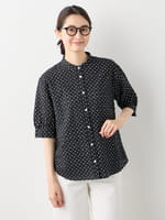 【大幅値下げ中】Perfume closet ブラウス 黒 シアー ティアード クロップドブラウス トップス ショート丈 7分