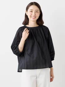 【サプライズセール！対象アイテム】フリンジストライプブラウス