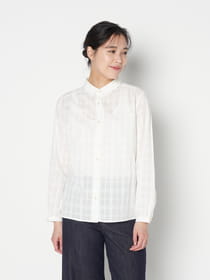 【3buy40%OFF！対象商品】シャドーチェックブラウス