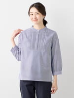Obli 大人気パールストライプブラウス