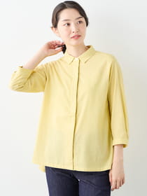 Drawer☆美しいイエローのコットンシルクのブラウス☆３６サイズ Drawer☆美しいイエローのコットンシルクのブラウス☆36サイズ
