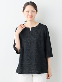 【3buy40%OFF！対象商品】カットジャガードブラウス