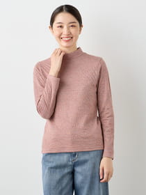 Ｗガーゼ細ボーダーチビハイプルオーバー