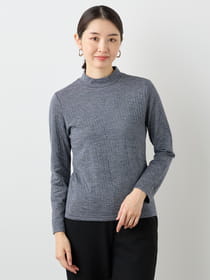 Ｗガーゼ細ボーダーチビハイプルオーバー