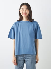 【3buy40%OFF！対象商品】ギャザースリーブカットソー