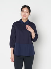 【3buy40%OFF！対象商品】カラーコンビドッキングプルオーバー