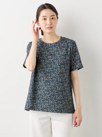 【3buy40%OFF！対象商品】サラサプリント半袖カットソー		