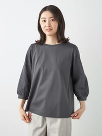 【3buy40%OFF！対象商品】レーススリーブカットソー