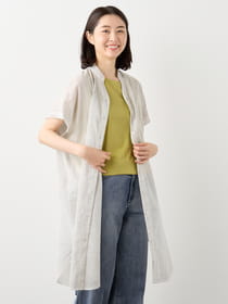 ムラ染シャツワンピース