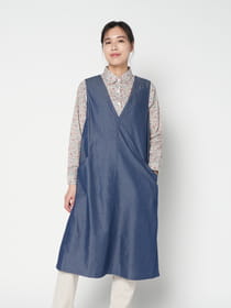 デニムライクジャンスカワンピース