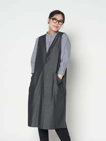 デニムライクジャンスカワンピース