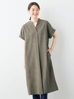 アトリエGG  リネンダンガリーワンピース 美品 リネンタッチワンピース（6204829）｜women（ウィメンズ）｜小泉