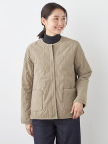 細コーデュロイ中綿ジャケット