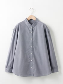 ギンガムチェックフリルブラウス