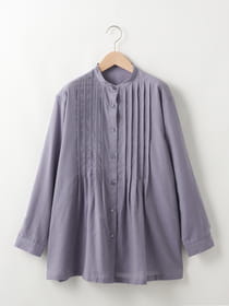 ピンタックシャンブレーブラウス