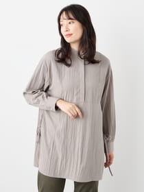 【サプライズセール！対象アイテム】サイドリボンチュニックブラウス