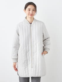 バーティカルステッチ中綿コート