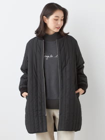 バーティカルステッチ中綿コート