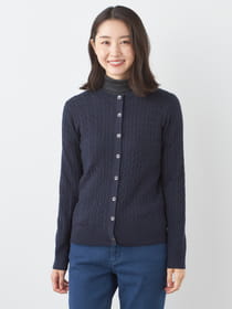 【3buy40%OFF！対象商品】メリノウールケーブルカーディガン