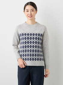 アーガイルジャカードプルオーバー
