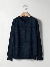 レースドッキングカーディガン