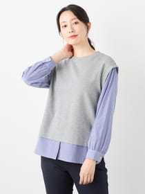 【サプライズセール！対象アイテム】ストライプドッキングプルオーバー