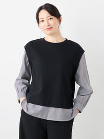 【サプライズセール！対象アイテム】ストライプドッキングプルオーバー