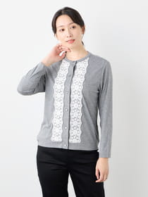 【3buy40%OFF！対象商品】スカラップレースカーディガン