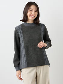 【3buy40%OFF！対象商品】ケーブルドッキングプルオーバー