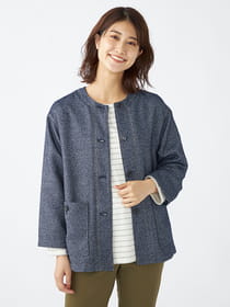 デニムツイードジャケット