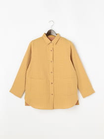 ダイヤチェックWガーゼブラウス