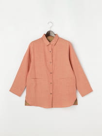 ダイヤチェックWガーゼブラウス