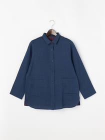 ダイヤチェックWガーゼブラウス