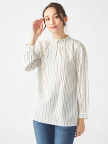 ツイルストライプブラウス