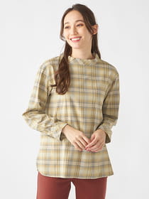 ウォーミーチェックブラウス