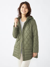 中綿キルトロングコート