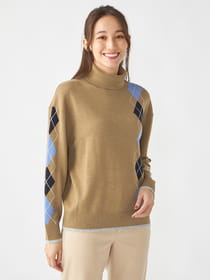 アーガイル柄ニット