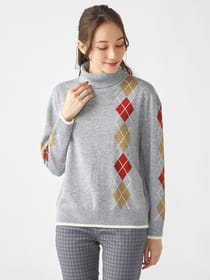 アーガイル柄ニット