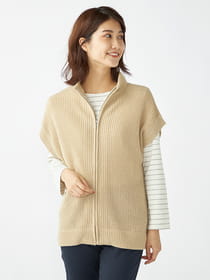 ZIPニットベスト