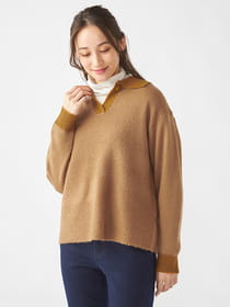 ヘアリーヤーンニット