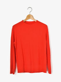 ケーブルハイネックニット