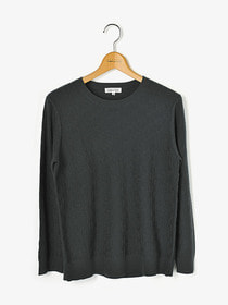 地柄クルーネックニット
