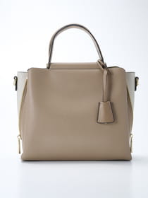 【早割30%OFF対象】【WEB限定】【2WAY】【3層式】サイドジップ バイカラー トート